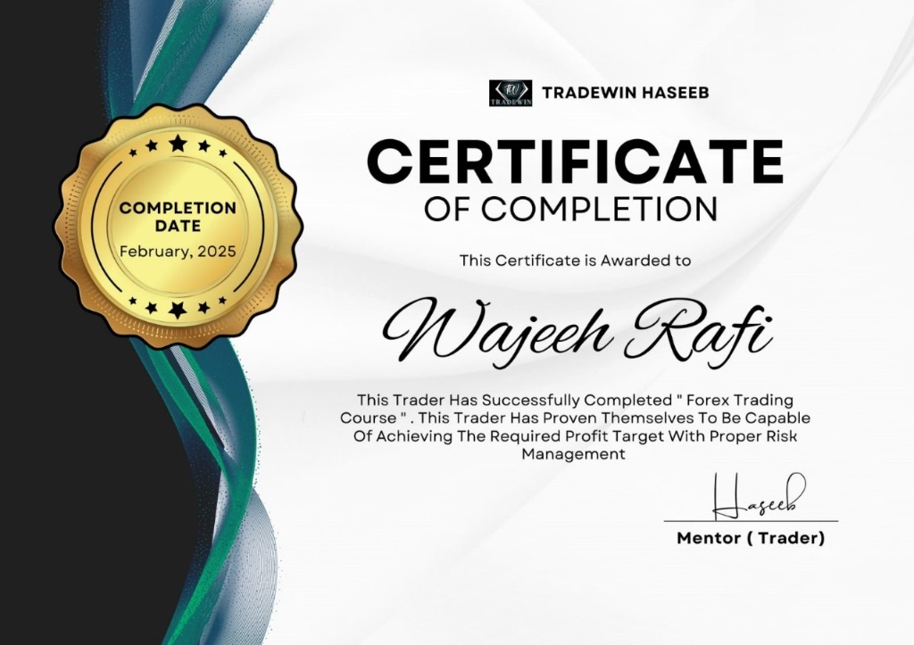 Wajeeh Rafi Certificate